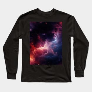 Stellar Odyssey: Cosmic Nebula Embrace Long Sleeve T-Shirt